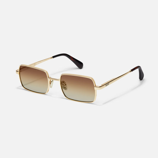 QUAY Dnd Sunglasses - Gold/Sepia
