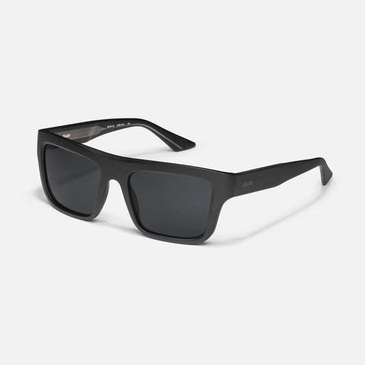 QUAY Dealers Choice Sunglasses - Matte Black/Black Polarized