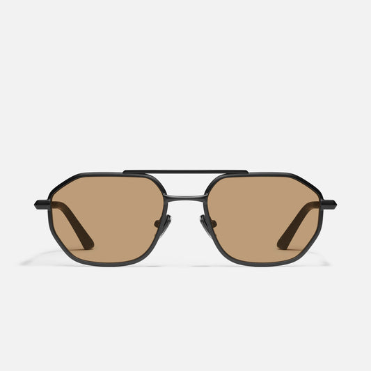 QUAY En Route Sunglasses - Matte Black/Tan