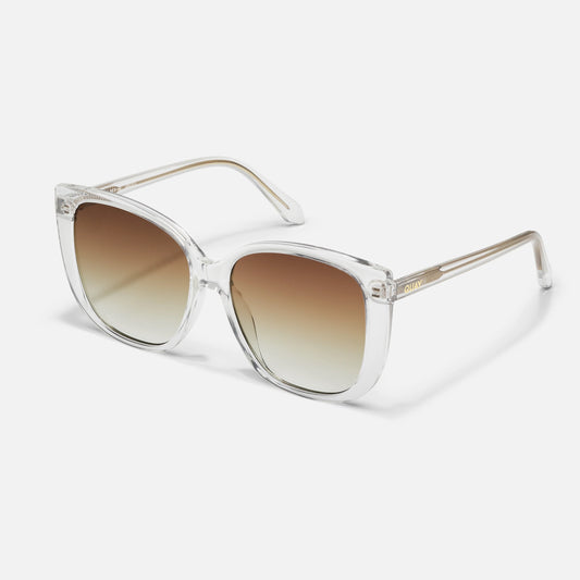 QUAY Ever After Sunglasses - Clear/Sepia