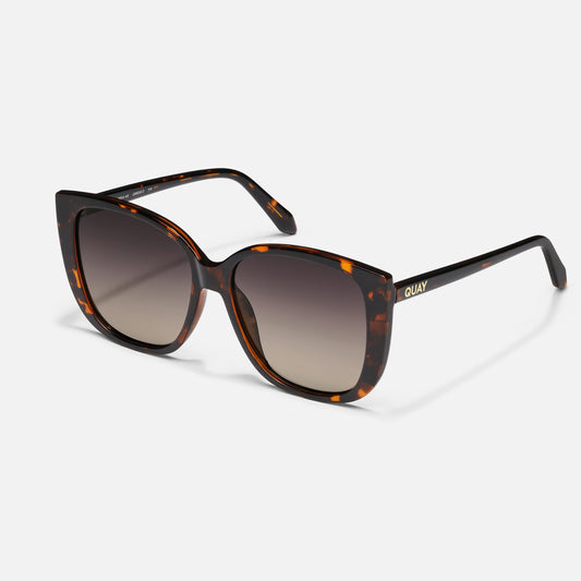 QUAY Ever After Sunglasses - Tortoise/Smoke Taupe Polarized