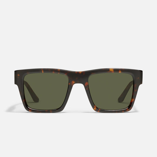 QUAY Fast Lane Sunglasses - Dark Tortoise/Green