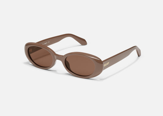 QUAY Felt Cute Sunglasses - Doe/Brown (Exclusive Colourway)