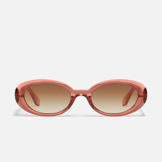 QUAY Felt Cute Sunglasses - Primrose/Sepia