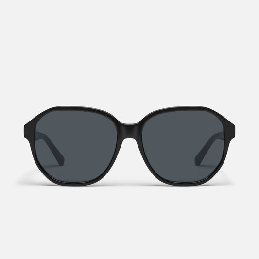 QUAY Guess Again Sunglasses - Black/Smoke Polarized