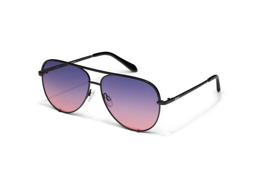 QUAY High Key Extra Large Sunglasses - Black/Dusk Pink (Exclusive Colourway)