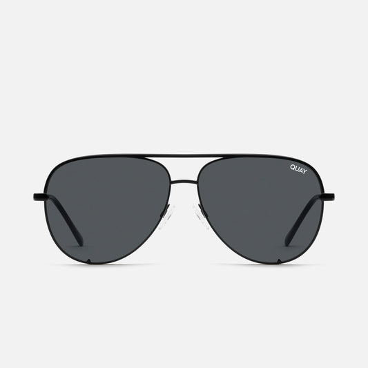QUAY High Key Large Sunglasses - Black/Smoke