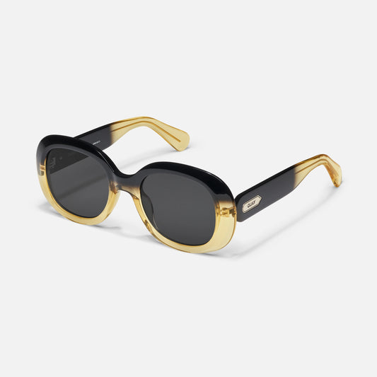 QUAY Impromptu Sunglasses - Black Yellow/Smoke
