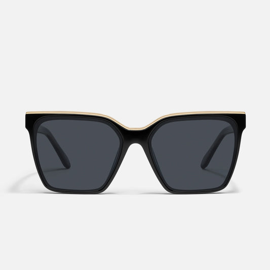 QUAY Level Up Sunglasses - Black Gold/Smoke