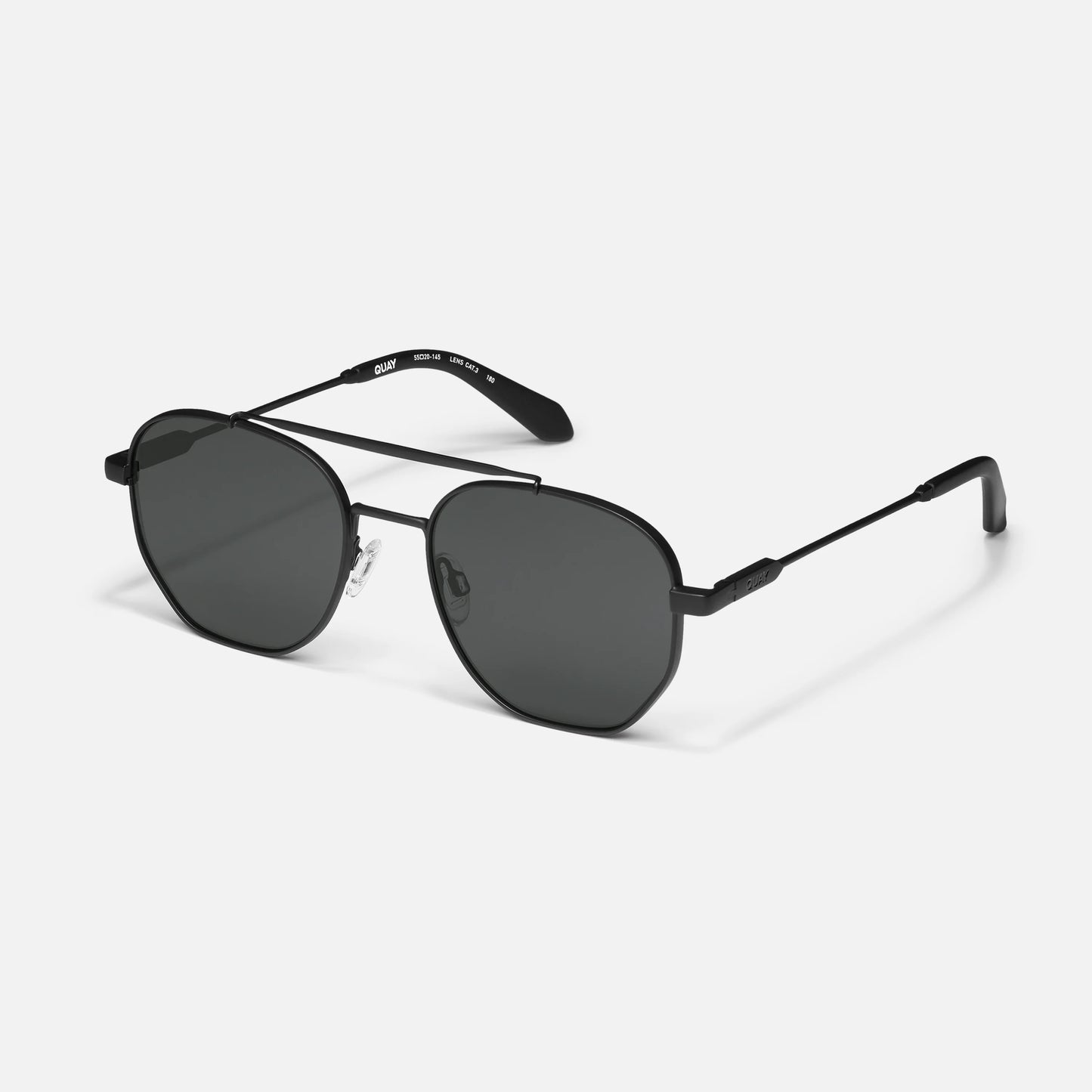 QUAY Locals Only Sunglasses - Matte Black/Smoke