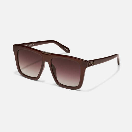 QUAY Name Drop Sunglasses - Chocolate/Dark Chocolate