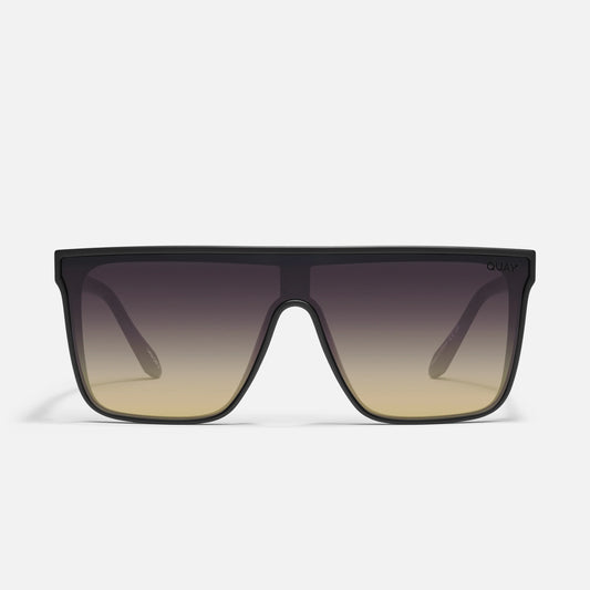QUAY Nightfall Sunglasses - Matte Black/Black Gold