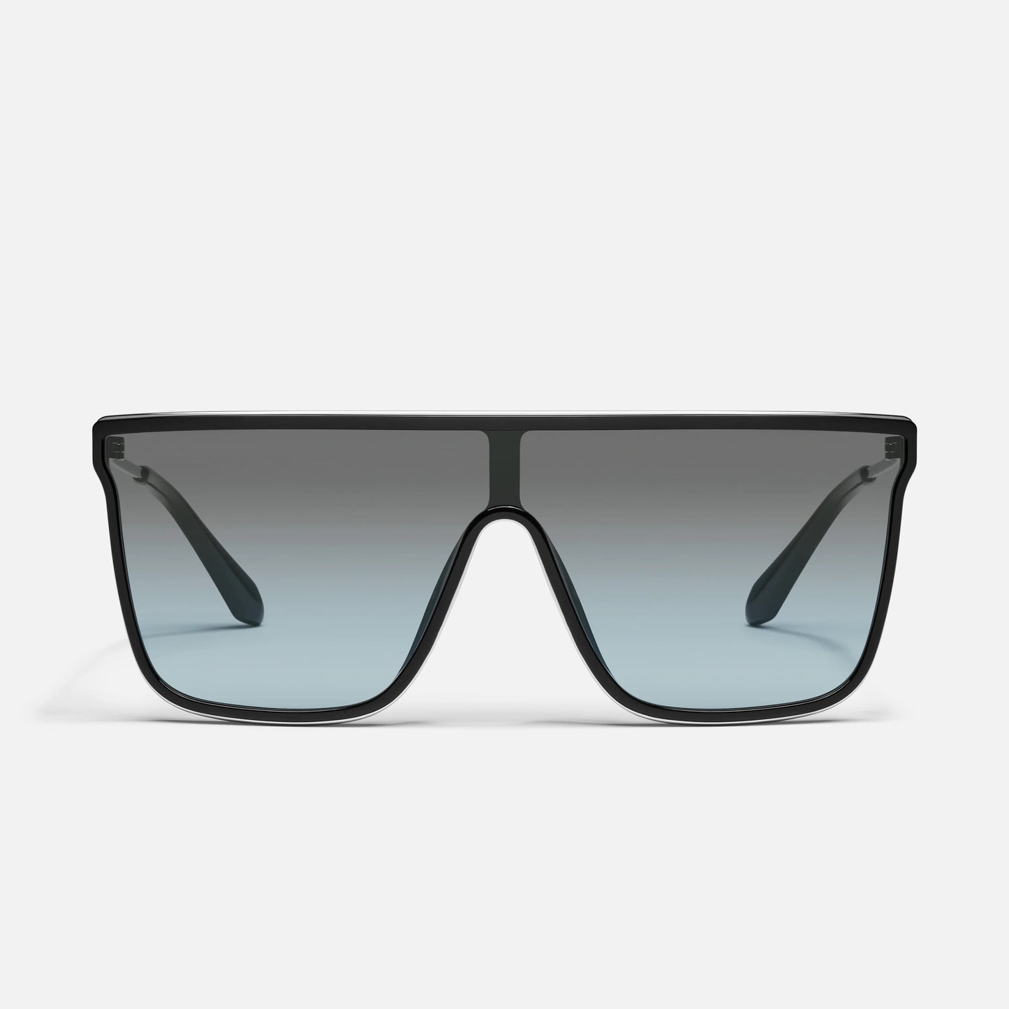 QUAY Nightfall Remixed Sunglasses - Black/Grey Light Turquoise
