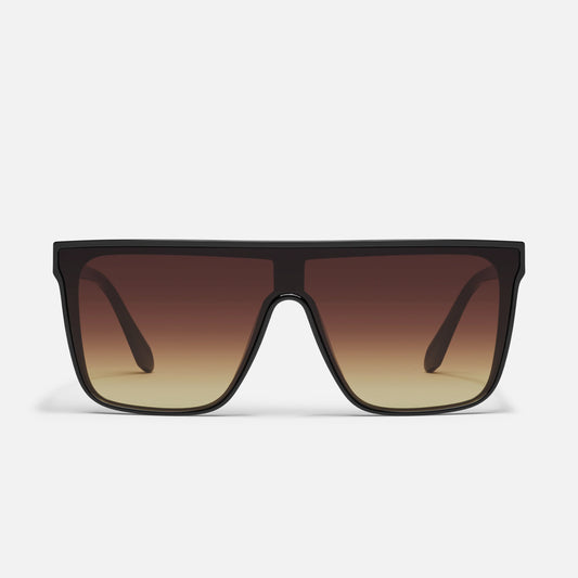 QUAY Nightfall Medium Sunglasses - Black/Brown Yellow
