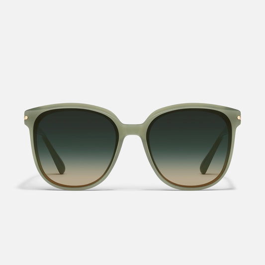 QUAY Rent Free Sunglasses - Jade/Palm Taupe