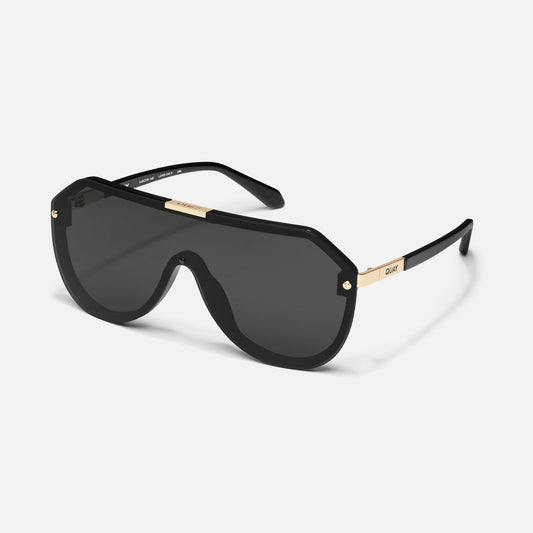 QUAY Showbiz Sunglasses - Shiny Black/Black