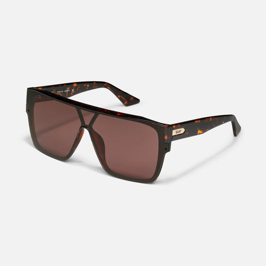 QUAY Tempo Sunglasses - Dark Tortoise/Brown