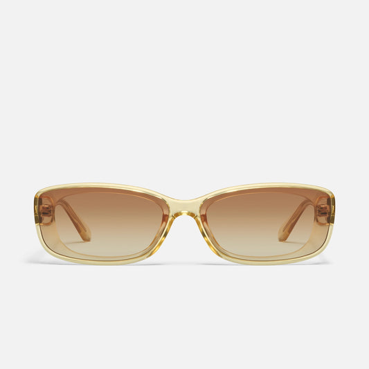QUAY Vibe Check Sunglasses - Daffodil/Sepia