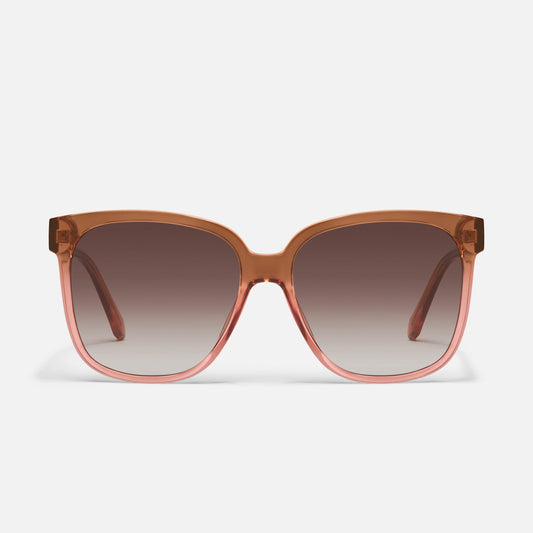 QUAY Wide Awake Sunglasses - Coffee Rose/Brown