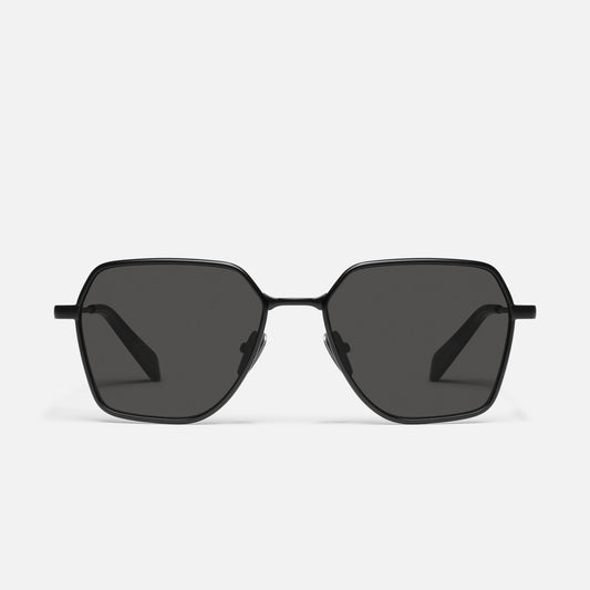 QUAY World Tour Sunglasses - Matte Black/Black Polarized