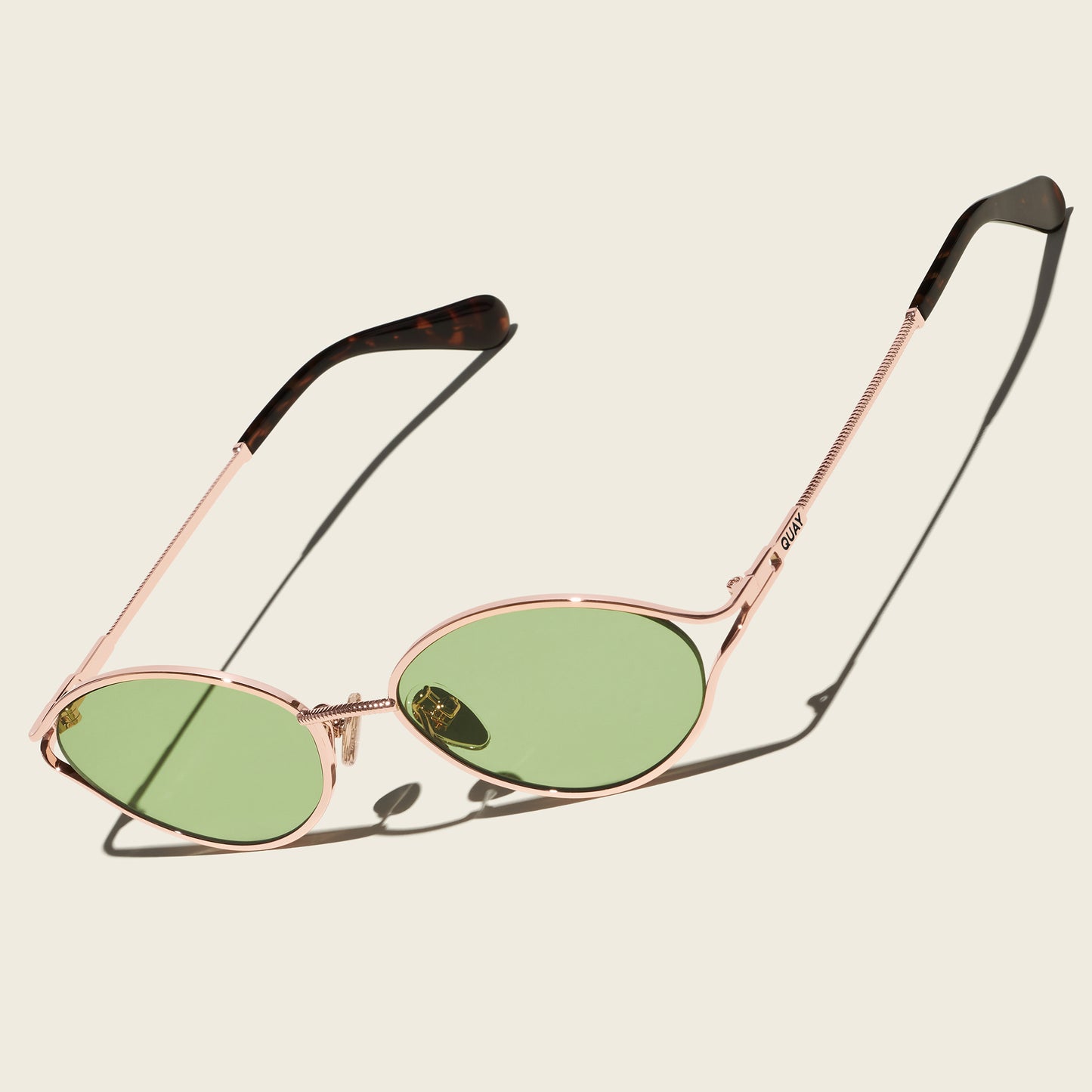 QUAY You Wish Sunglasses - Rose Gold/Pistachio