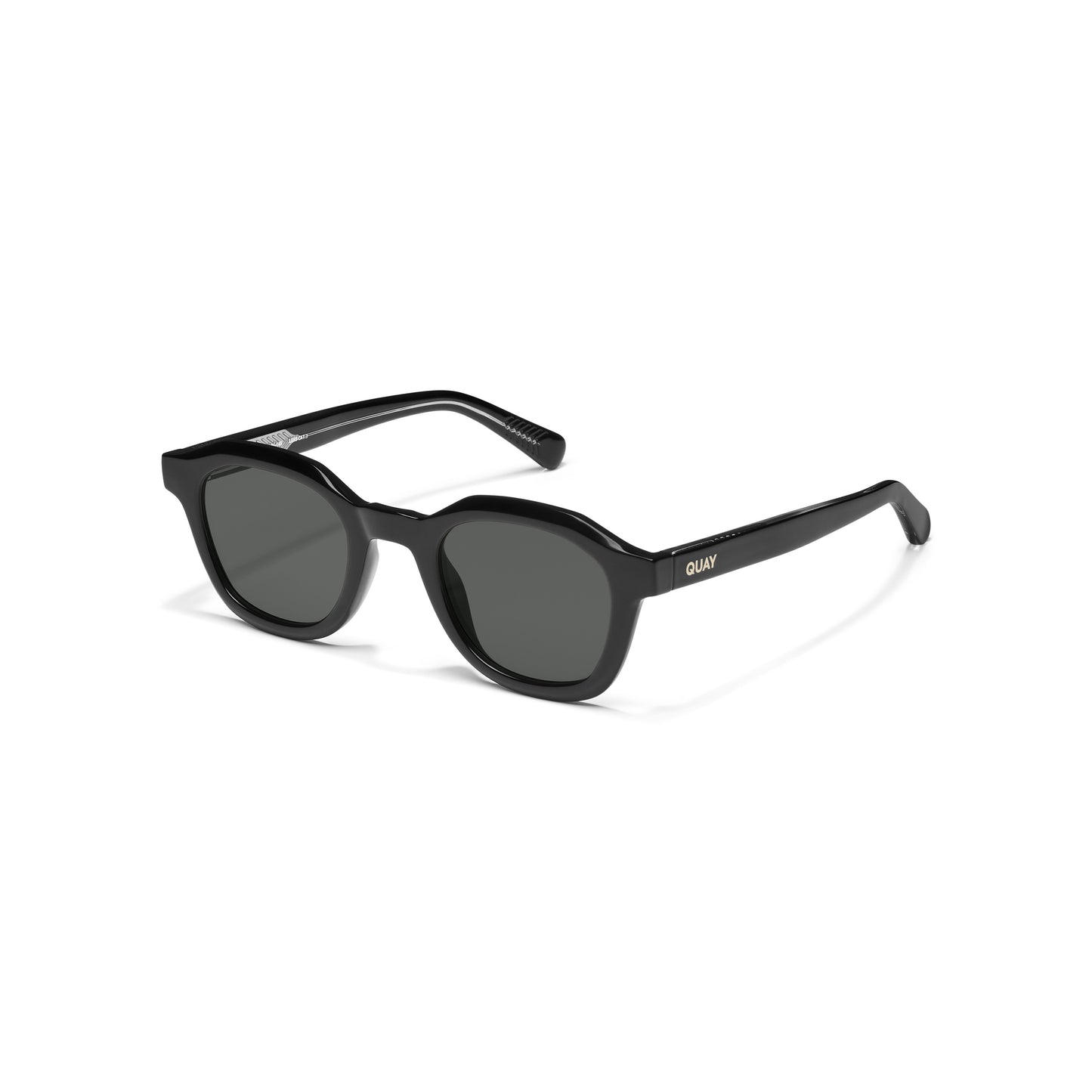 QUAY Roll Film Sunglasses - Black/Smoke Polarized
