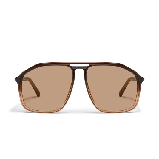QUAY Studio Sesh Sunglasses - Sepia Ombre/Tan