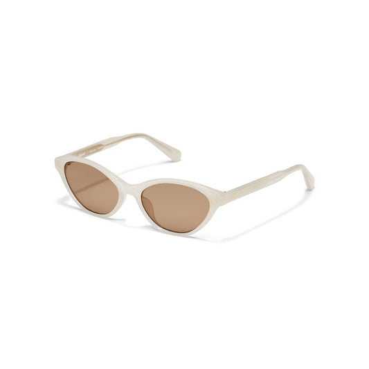 QUAY Talk Nice Sunglasses - Bone/Tan