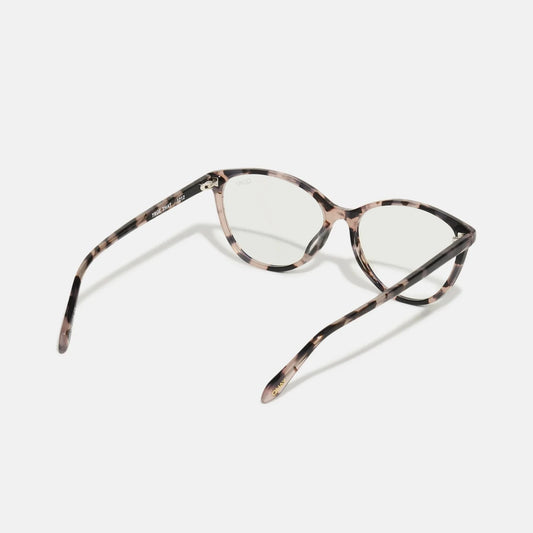 QUAY True That Blue Light Glasses - Milky Tort/Clear