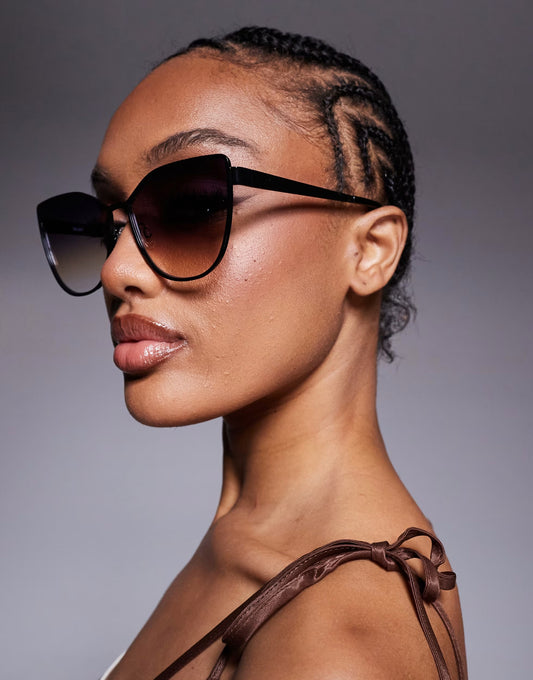 QUAY In Pursuit Sunglasses - Black/Futuredusk Poppy