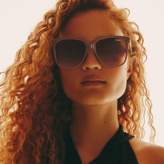 QUAY Wide Awake Sunglasses - Oat/Brown