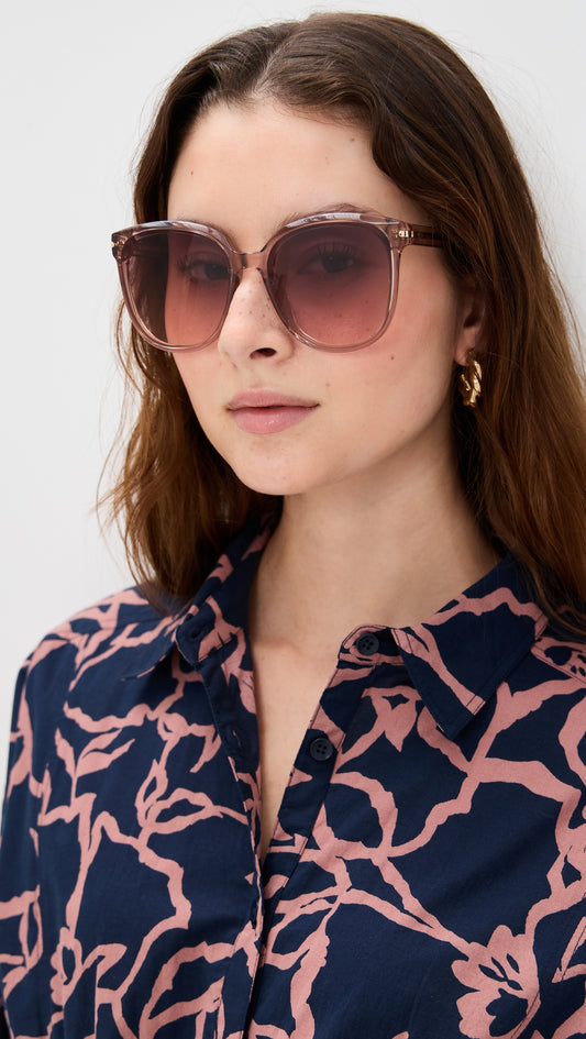 QUAY Rent Free Sunglasses - Doe/Brown Fawn