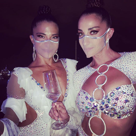 SUPERXULA Silver - Certified Transparent Reusable Face Mask with Shiny Silver Trim - PresenceConcept.com