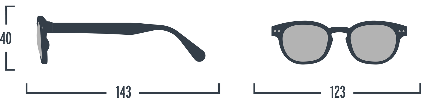 IZIPIZI #C SUN JUNIOR (Children 5-10 Years) Black Kids Sunglasses