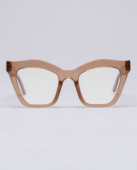 The Book Club "Rave Crew Swirled" Blue Light Reading Glasses - Blush