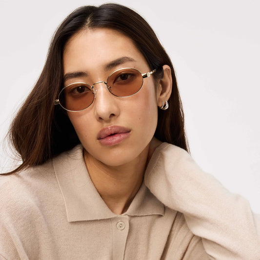 Le Specs Poseidon Deux | Gold Tan Sunglasses