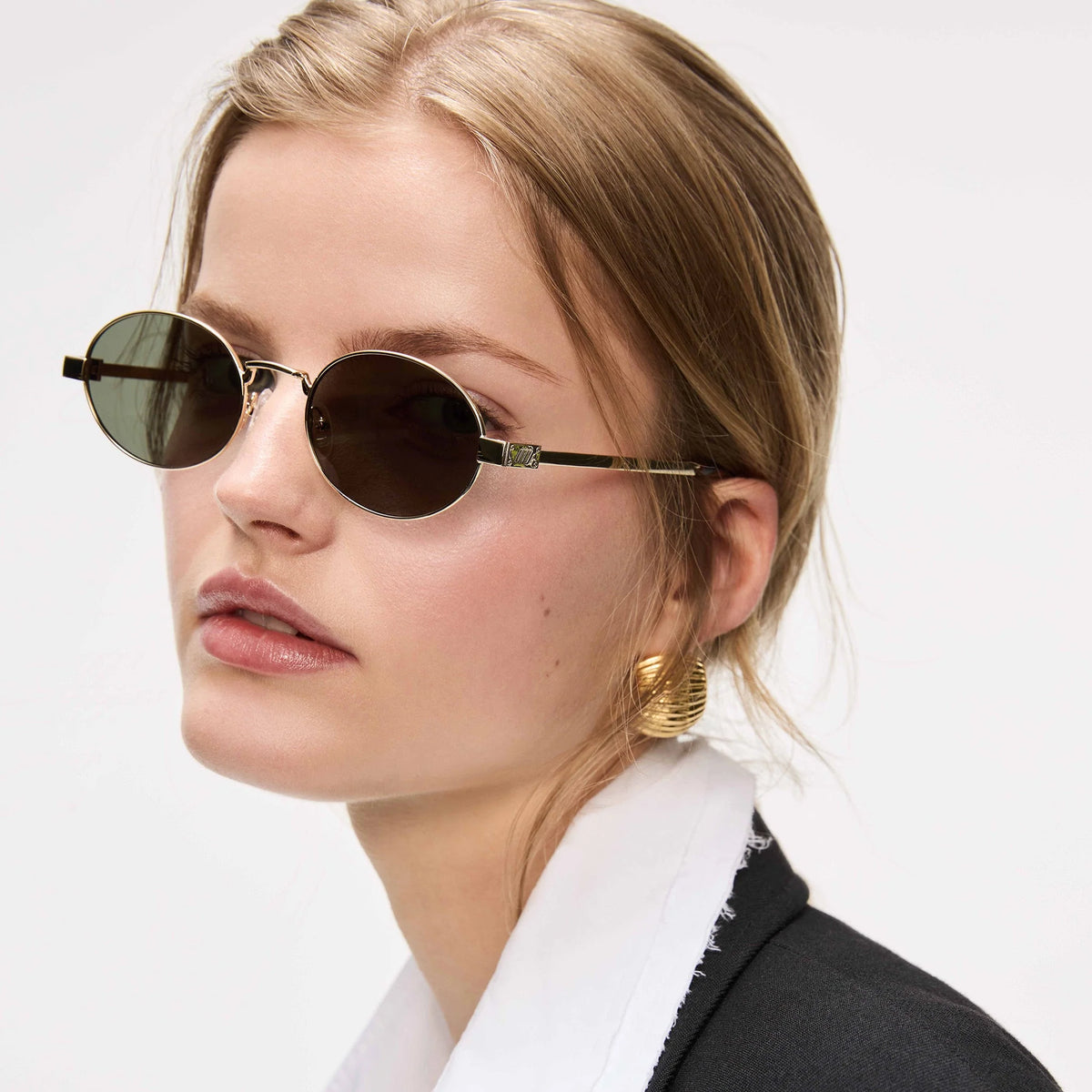Le Specs Poseidon Deux | Gold Khaki Sunglasses – PRESENCE Paris display picture 1