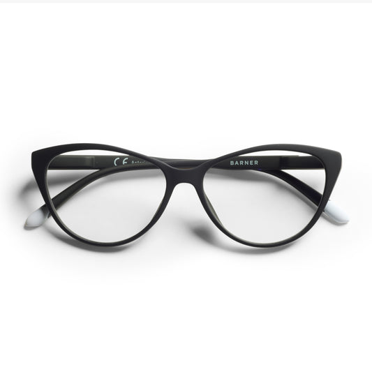 BARNER Astoria - Matte Black Noir Blue Light Reading Glasses