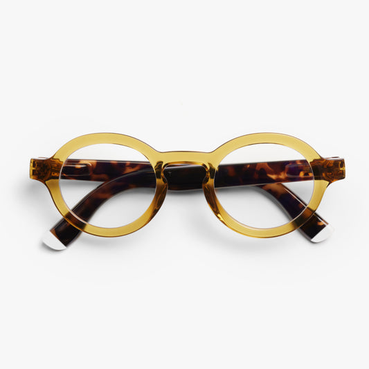 BARNER Charles - Glossy Olive Combi Blue Light Reading Glasses
