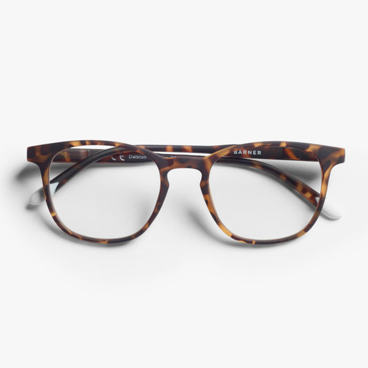 BARNER Dalston - Matte Tortoise Blue Light Reading Glasses