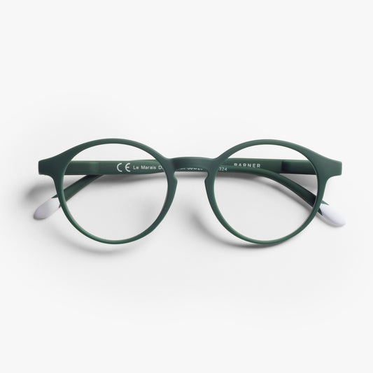 BARNER Le Marais - Matte Dark Green Blue Light Reading Glasses