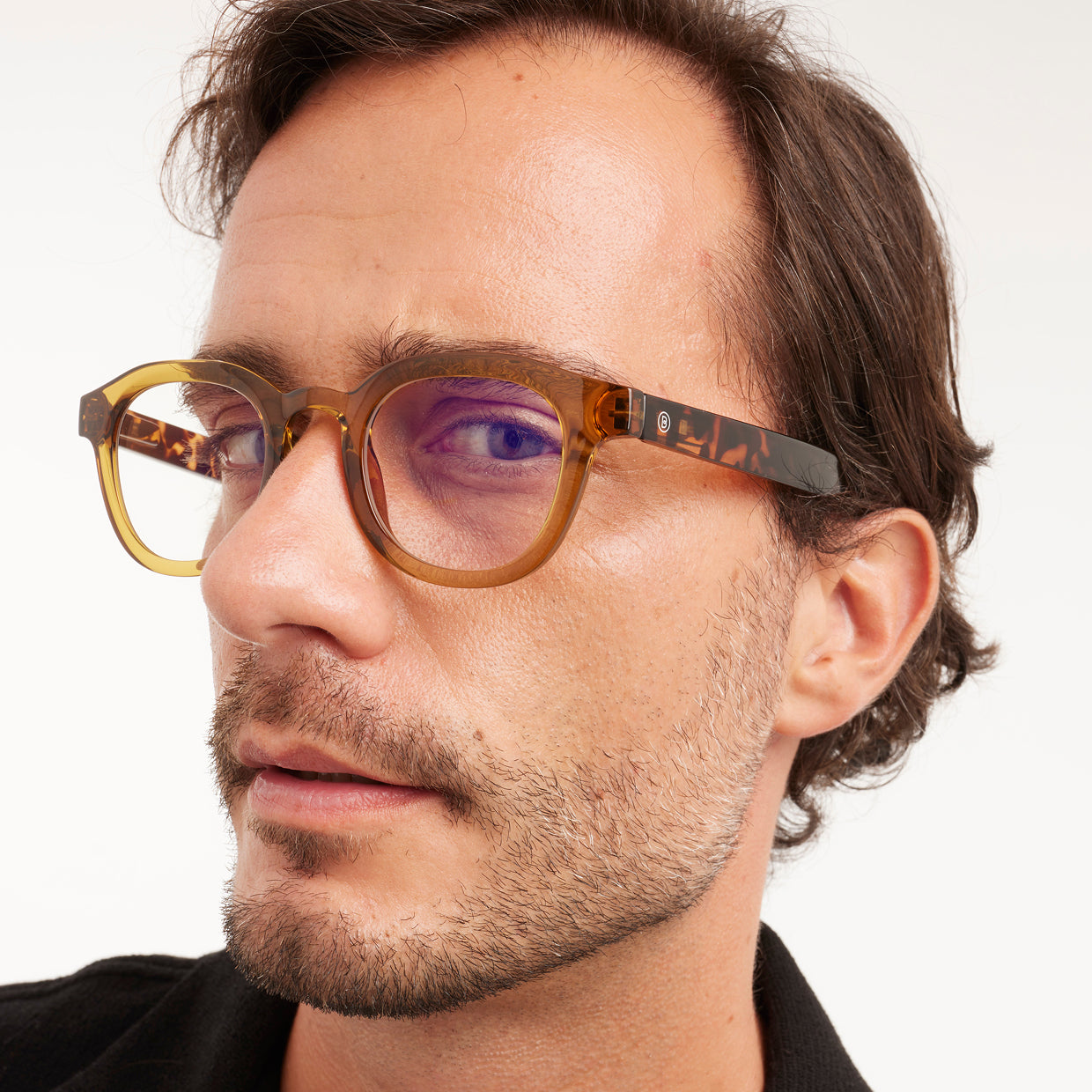 BARNER Andy - Glossy Olive Combi Blue Light Reading Glasses
