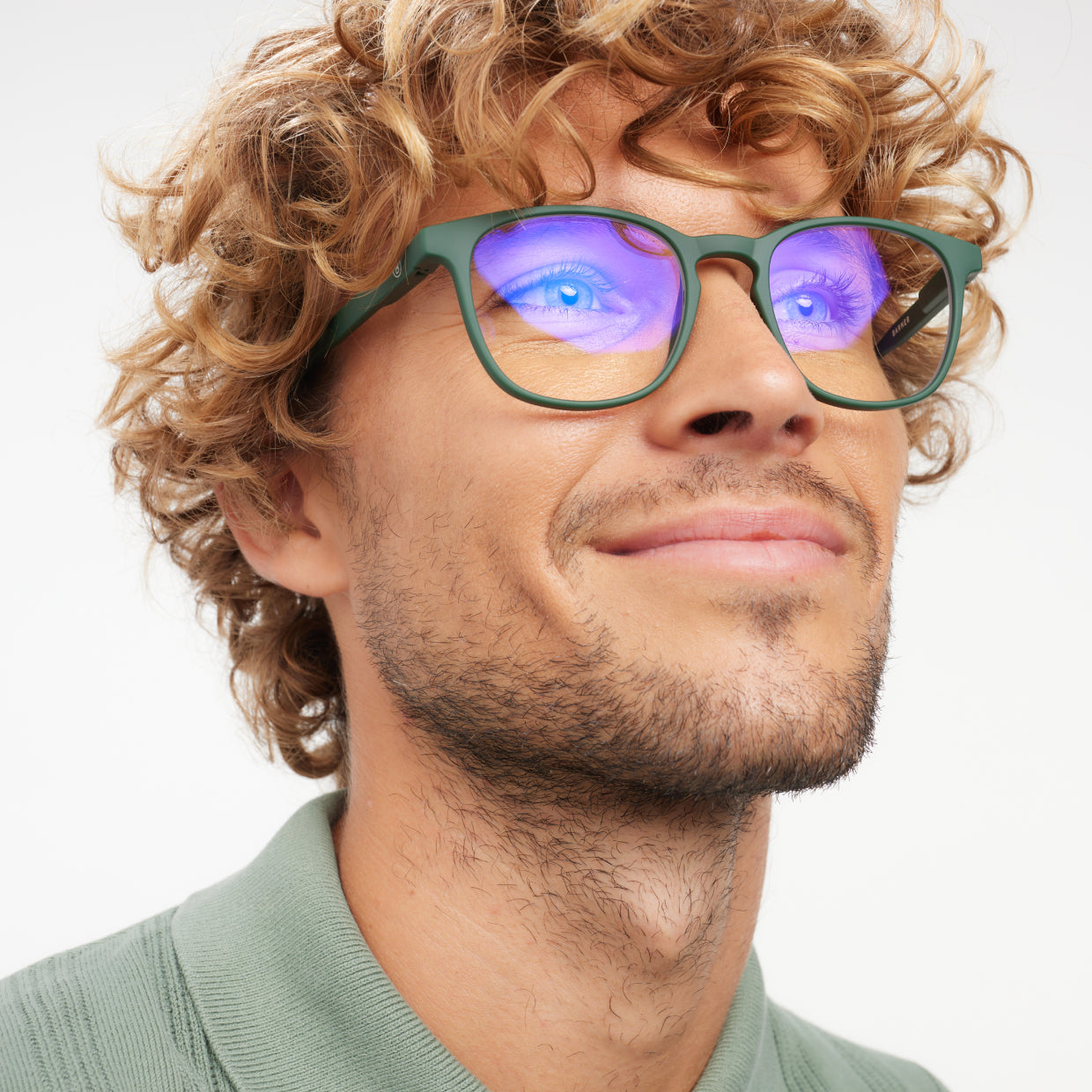 BARNER Dalston - Matte Dark Green Blue Light Reading Glasses