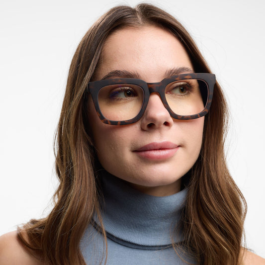 BARNER Max - Matte Tortoise Blue Light Reading Glasses