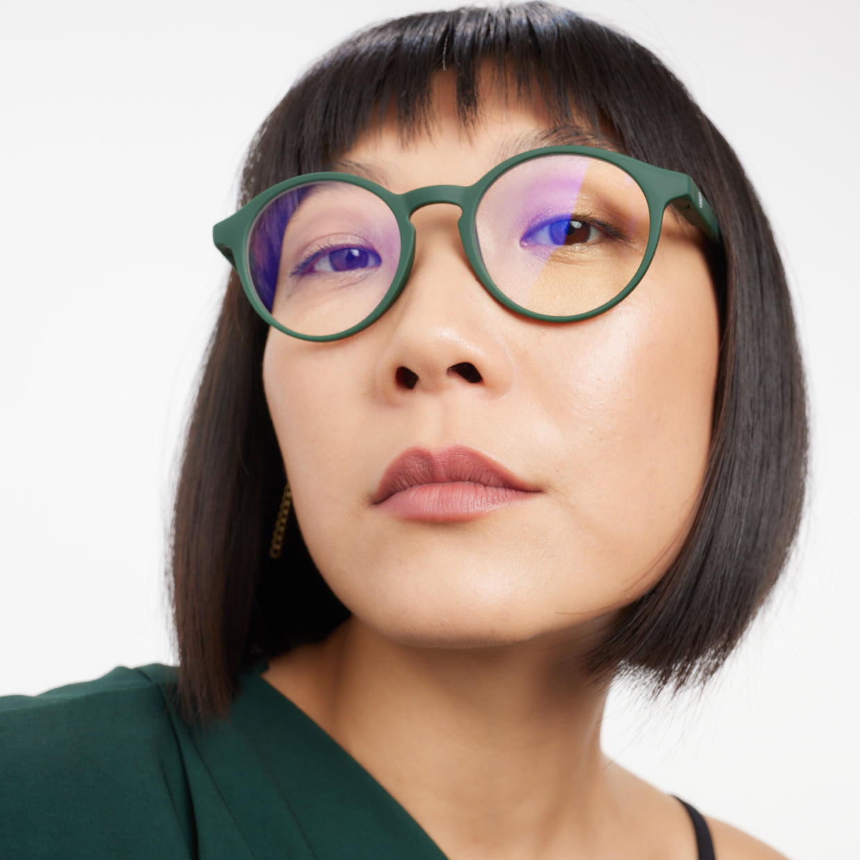 BARNER Le Marais - Matte Dark Green Blue Light Reading Glasses