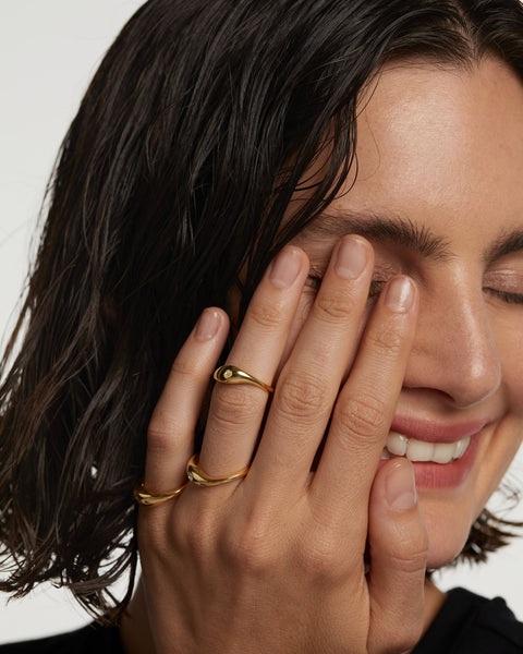 PDPAOLA Sugar Ring Set - 925 Sterling Silver / 18K Gold Plating