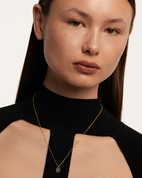 PDPAOLA Mini Letter C Necklace - 925 Sterling Silver / 18K Gold Plating