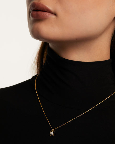 PDPAOLA Mini Letter G Necklace - 925 Sterling Silver / 18K Gold Plating
