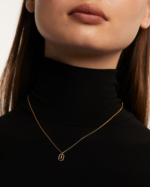 PDPAOLA Mini Letter I Necklace - 925 Sterling Silver / 18K Gold Plating
