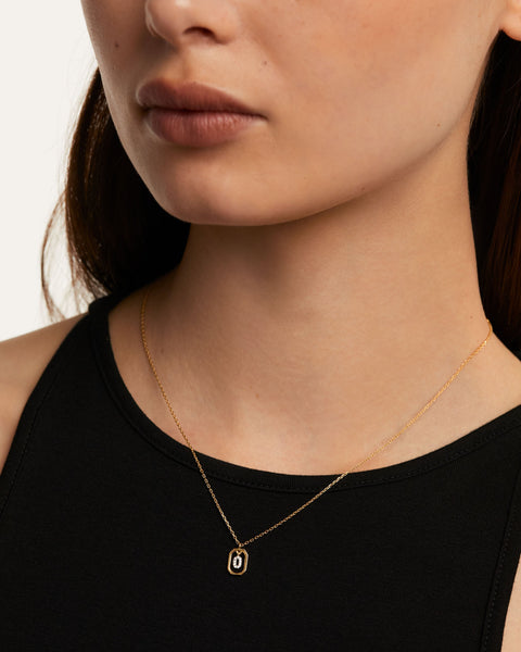 PDPAOLA Mini Letter O Necklace - 925 Sterling Silver / 18K Gold Plating